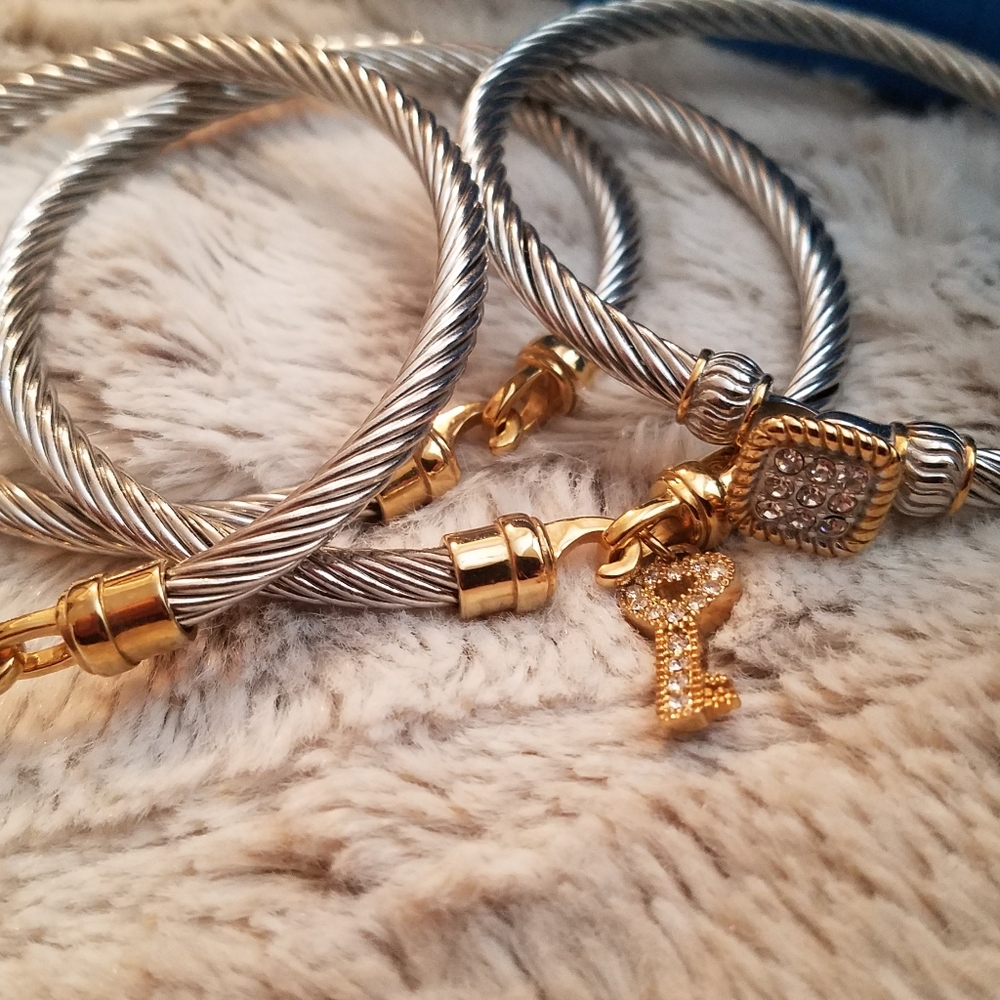 Little Box of Bling Cable Bracelet Ring Set